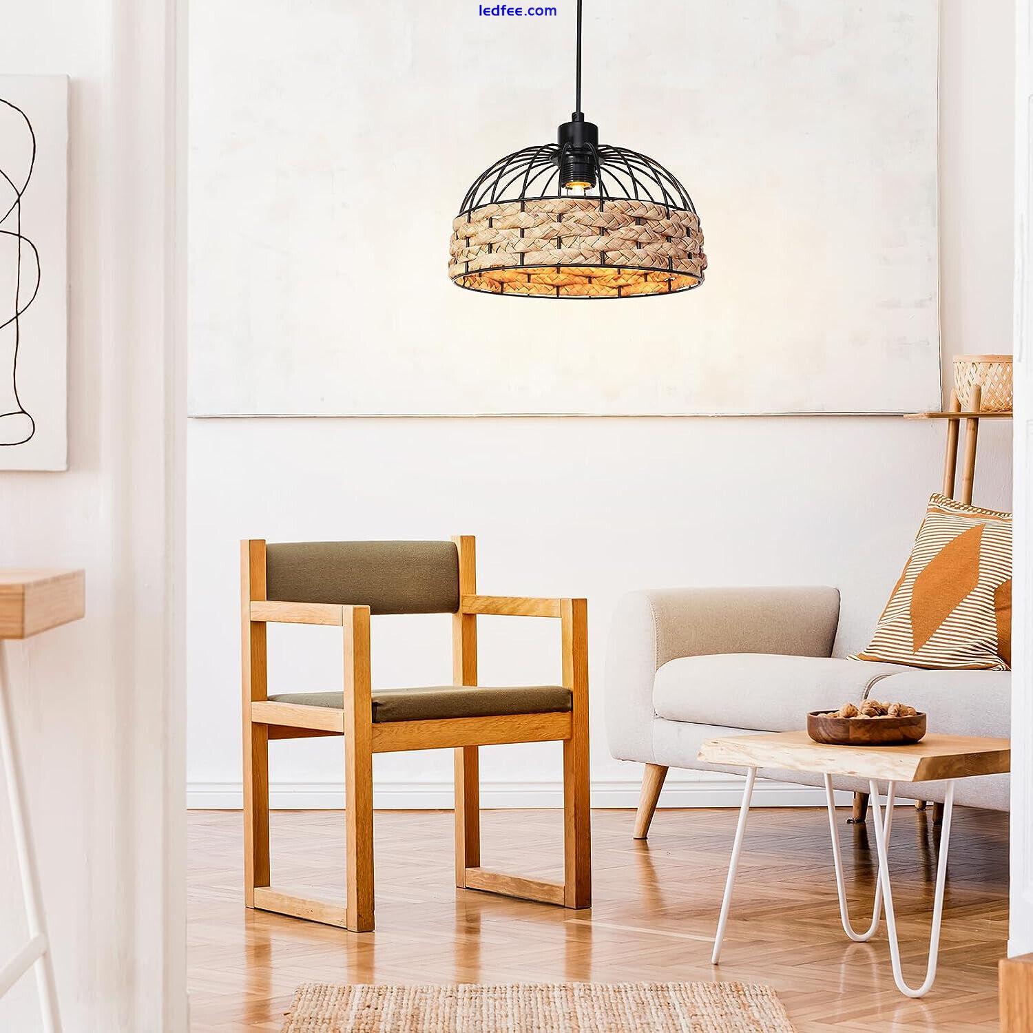 Metal & Rope Lamp Shades Ceiling Pendant Light Shade For Ceiling Hallway Dinning 1 