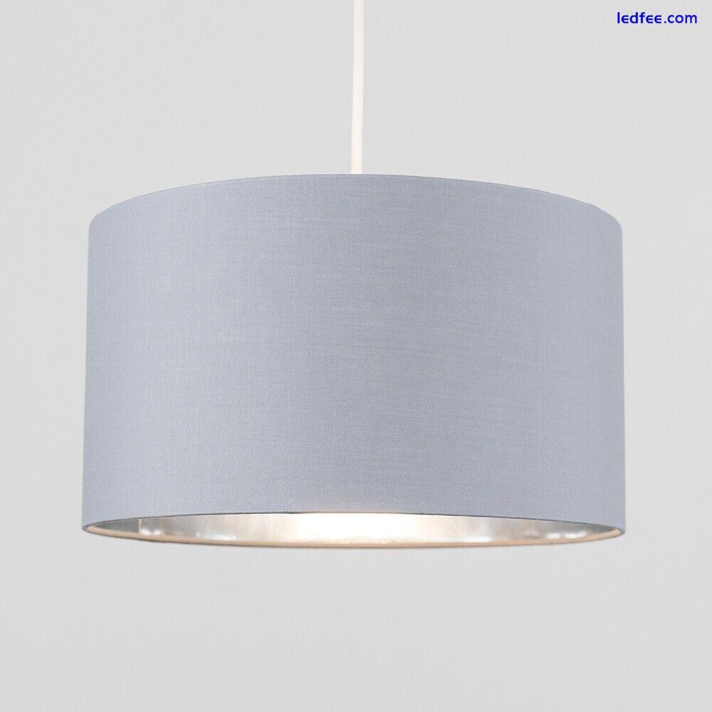 Fabric Cylinder Easy Fit Ceiling Pendant Light Shade Lampshade Cotton Lighting  4 