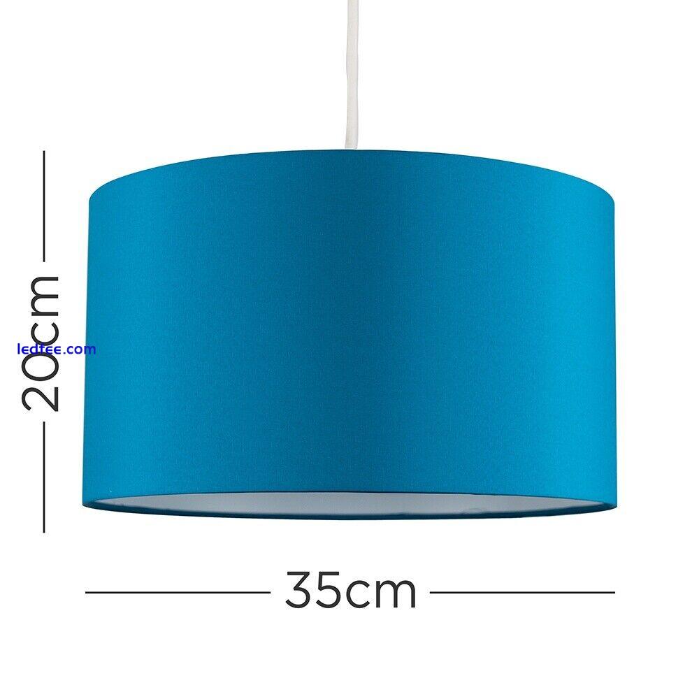 Fabric Cylinder Easy Fit Ceiling Pendant Light Shade Lampshade Cotton Lighting  3 