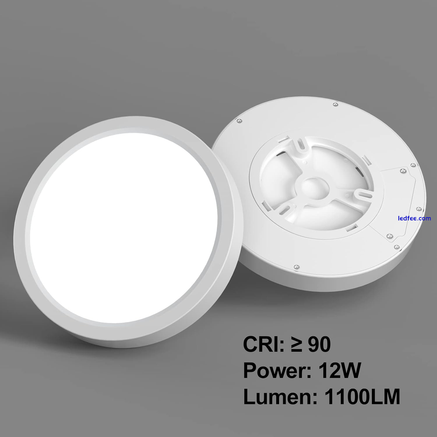 LVL LED Round Small Ceiling Light, 12W Flat Ceiling Lights, Modern Flush Ceiling 3 