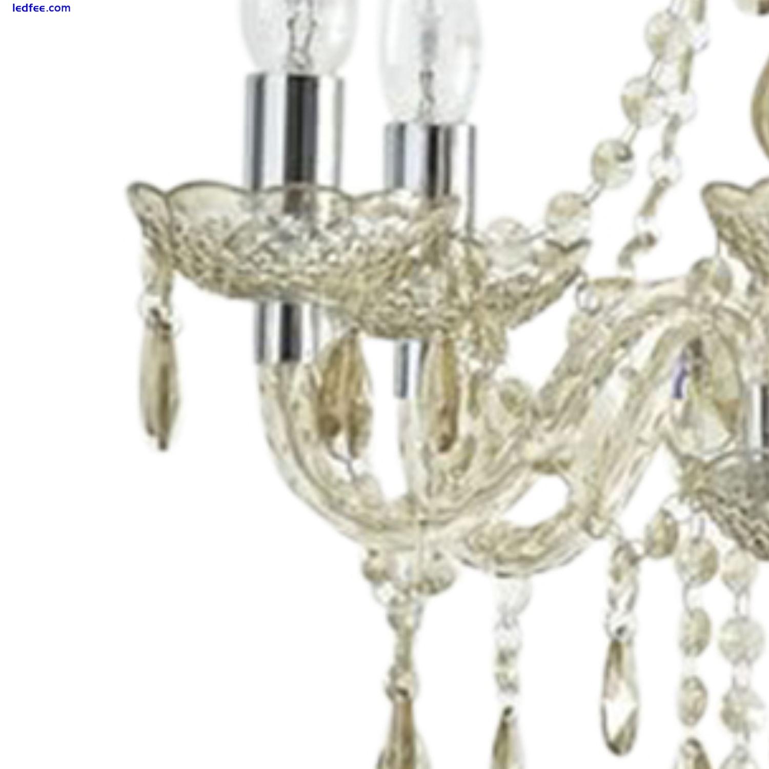 Marie Therese Chandelier Ceiling Light Crystal Effect 5 Arm - Champagne 1 