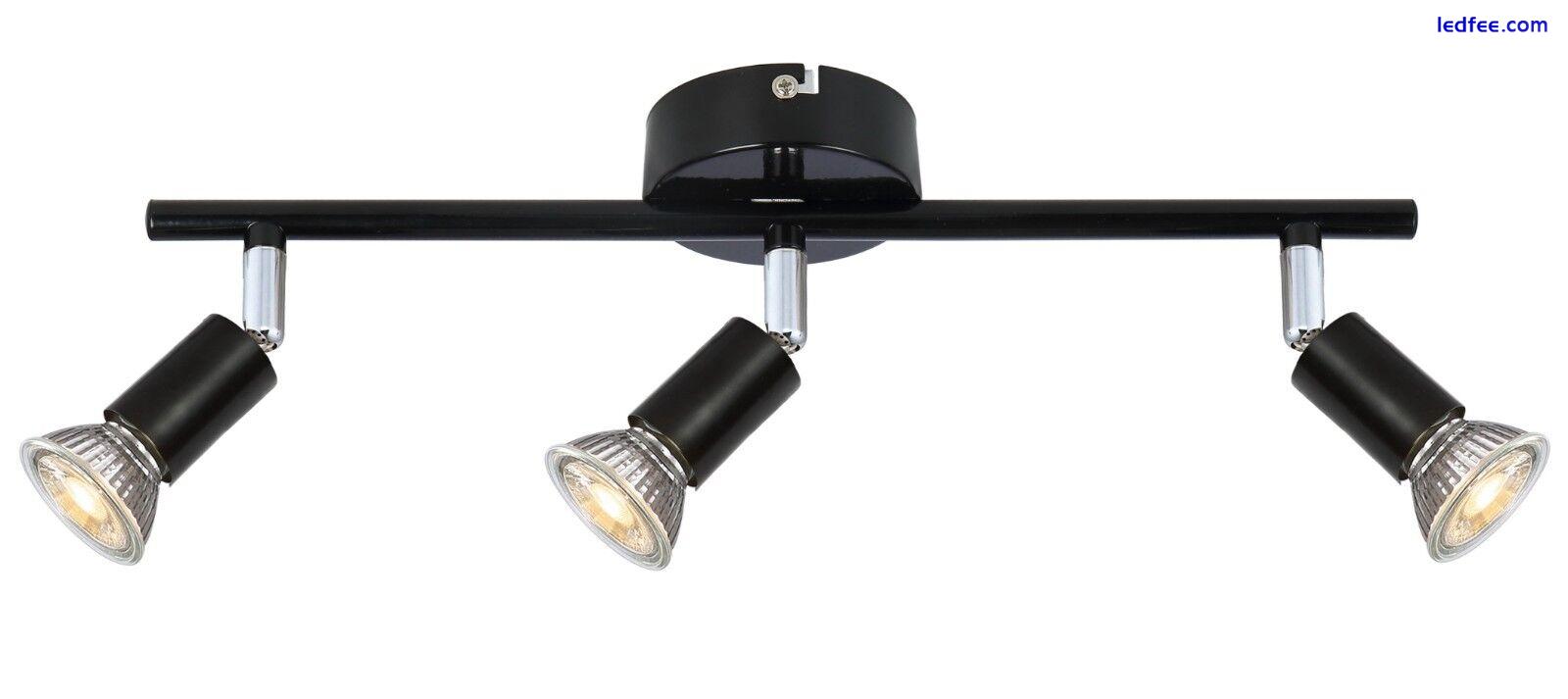 3 Way Modern Ceiling Spotlights GU10 Bulbs Adjustable LED Kitchen Bar Fitting 5 