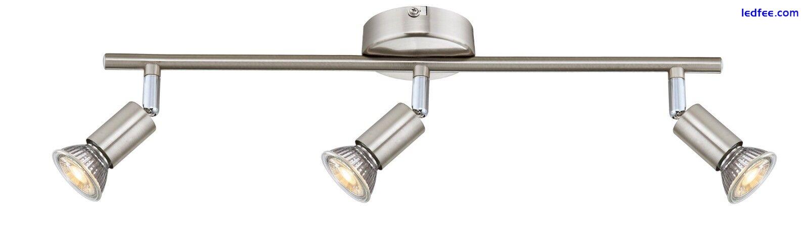3 Way Modern Ceiling Spotlights GU10 Bulbs Adjustable LED Kitchen Bar Fitting 3 
