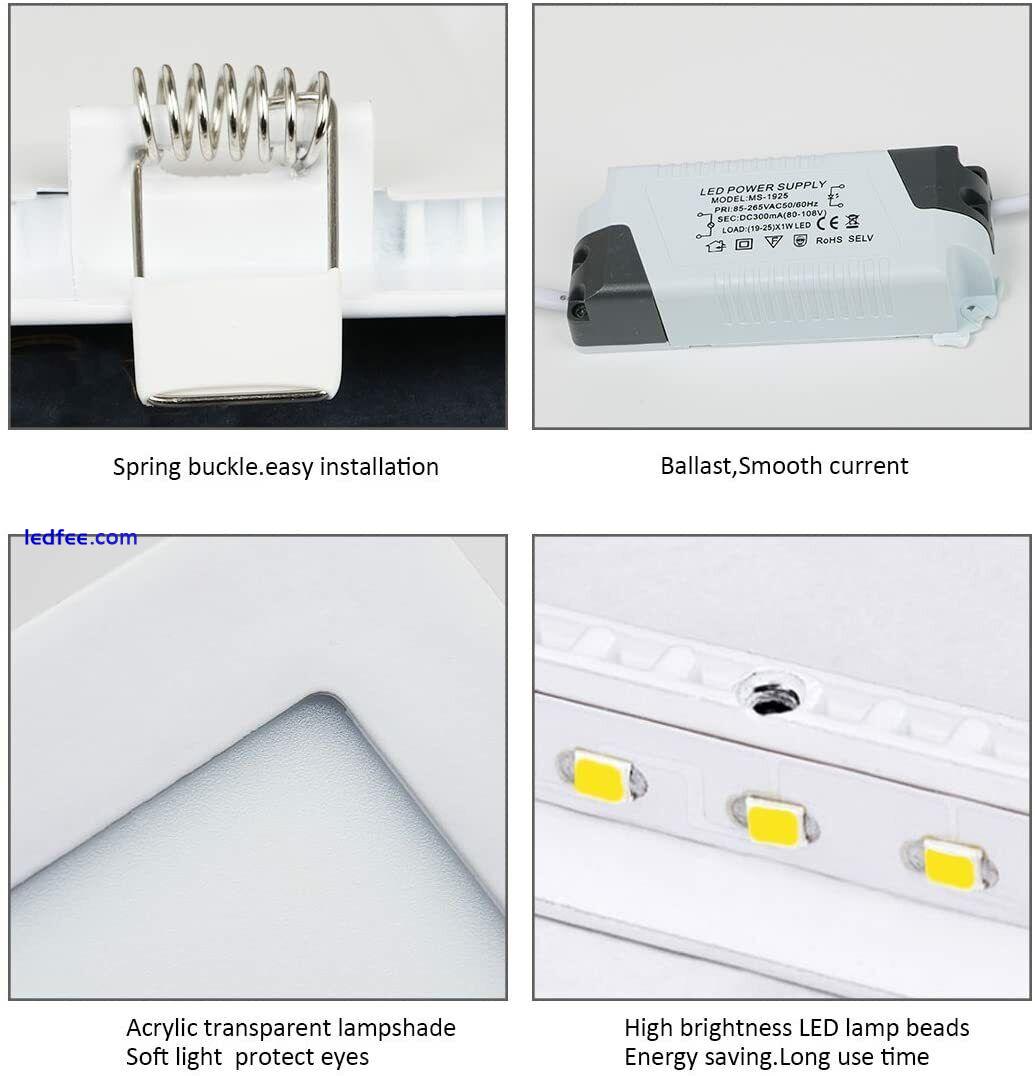 12W LED SQUARE Recessed Ceiling Flat Panel Down Light Ultra Slim Cool White170MM 2 