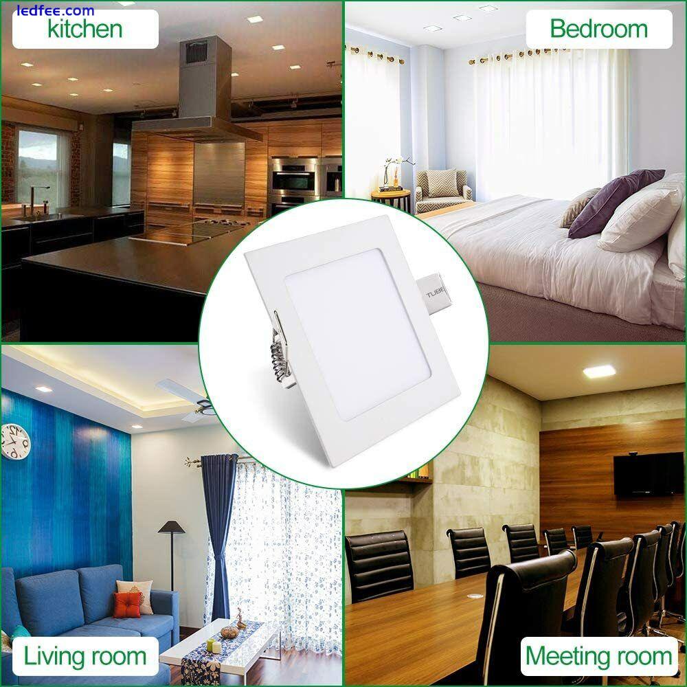 12W LED SQUARE Recessed Ceiling Flat Panel Down Light Ultra Slim Cool White170MM 3 