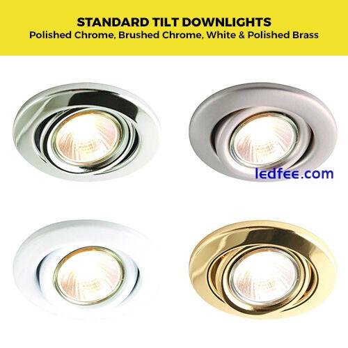 Standard or Fire Rated GU10 Downlights Fixed / Tilt with LED bulbs Ceiling Spots 1 
