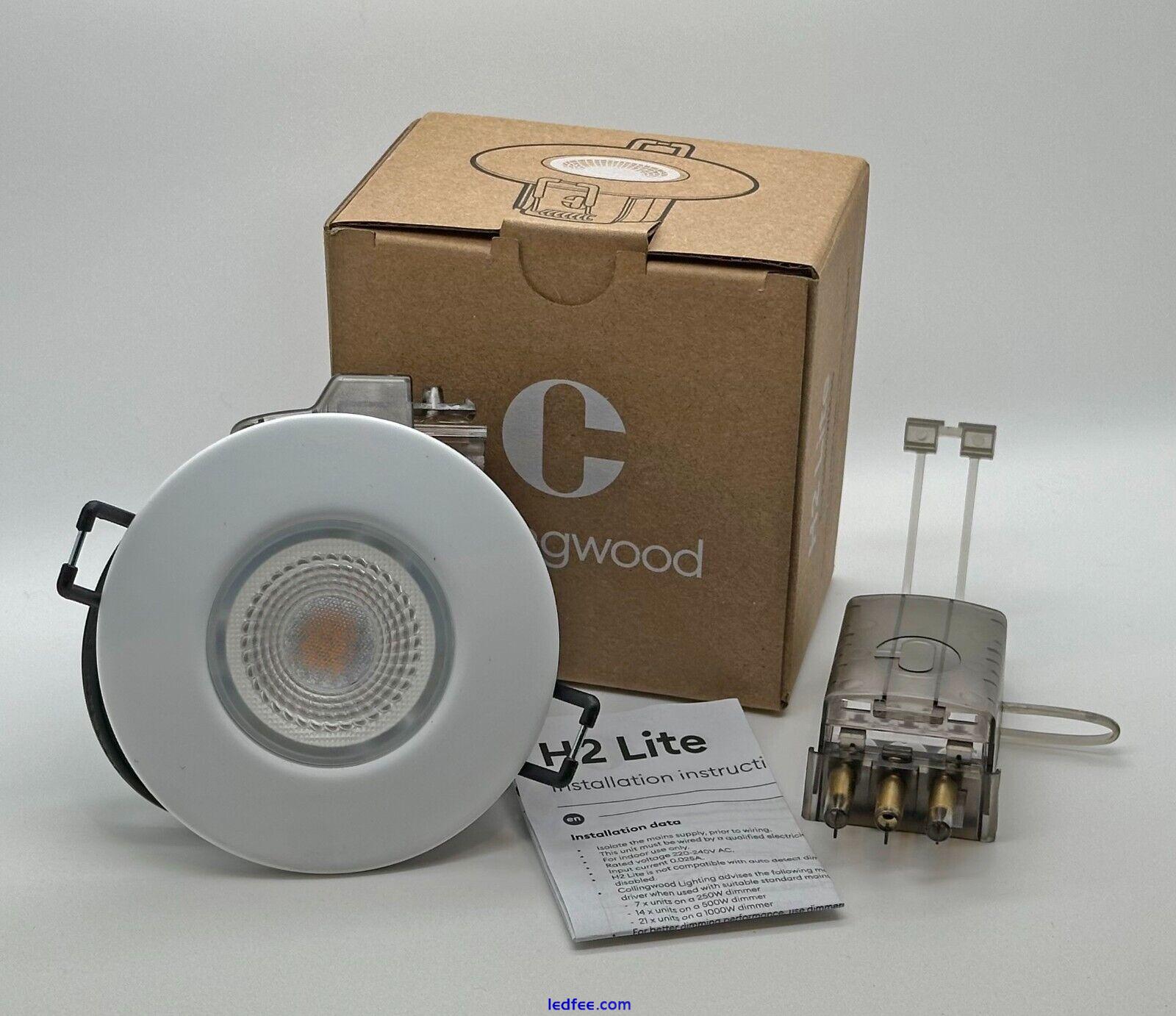 15 X Collingwood H2 Lite Matt White 4.4W LED Downlight DLT388MW5530 3000K Dim 0 