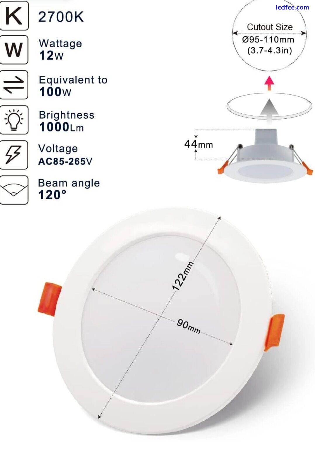 DUSKTEC RGB LED Downlights Ceiling 10W, Colour Changing Spot Lights Dimmable 95- 0 