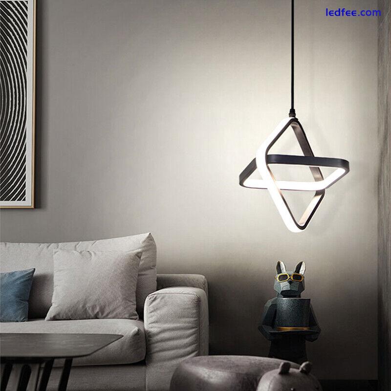 LED Pendant Light Kitchen Lamp Home Pendant Lighting Black Modern Ceiling Lights 4 