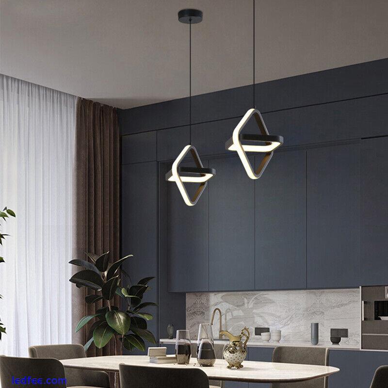 LED Pendant Light Kitchen Lamp Home Pendant Lighting Black Modern Ceiling Lights 5 