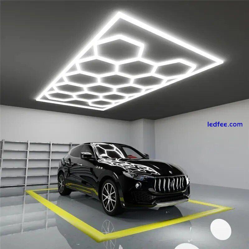 Hexagon LED Lighting Car Detail Garage Workshop Retail Light Honeycomb Hex Barbe 5 