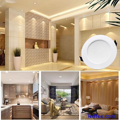 5/10pcs Spotlight Panel Downlight Lamp LED Recessed Dimmable Ceiling Light Round 4 