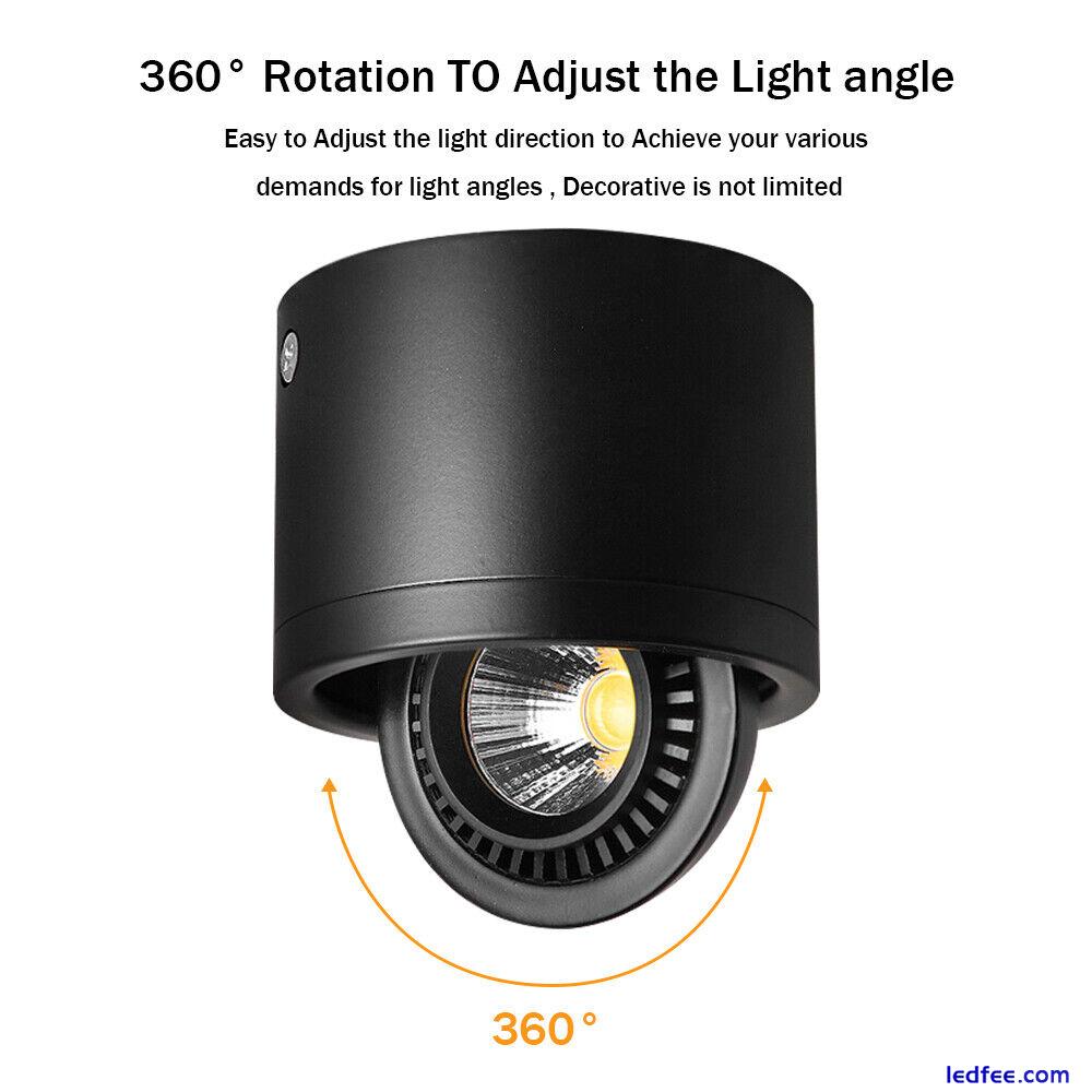 3W 5W 7W 9W 12W Surface Mounted COB LED Ceiling Down Spot Light Adjustable SPS 4 