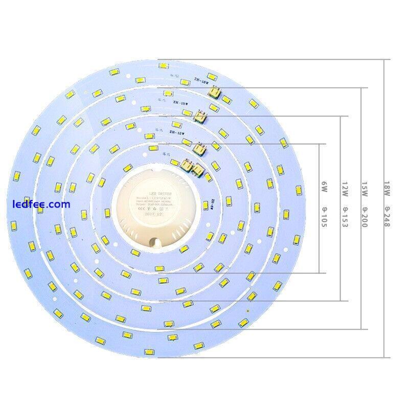 LED Panel Ceiling Light - 18W Circle Shape 5730 Lamp Board-Plate Fixtures 4 