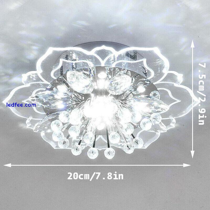 7.87in Modern Crystal LED Ceiling Light Fixture Hallway Pendant Lamp Chandelier 2 