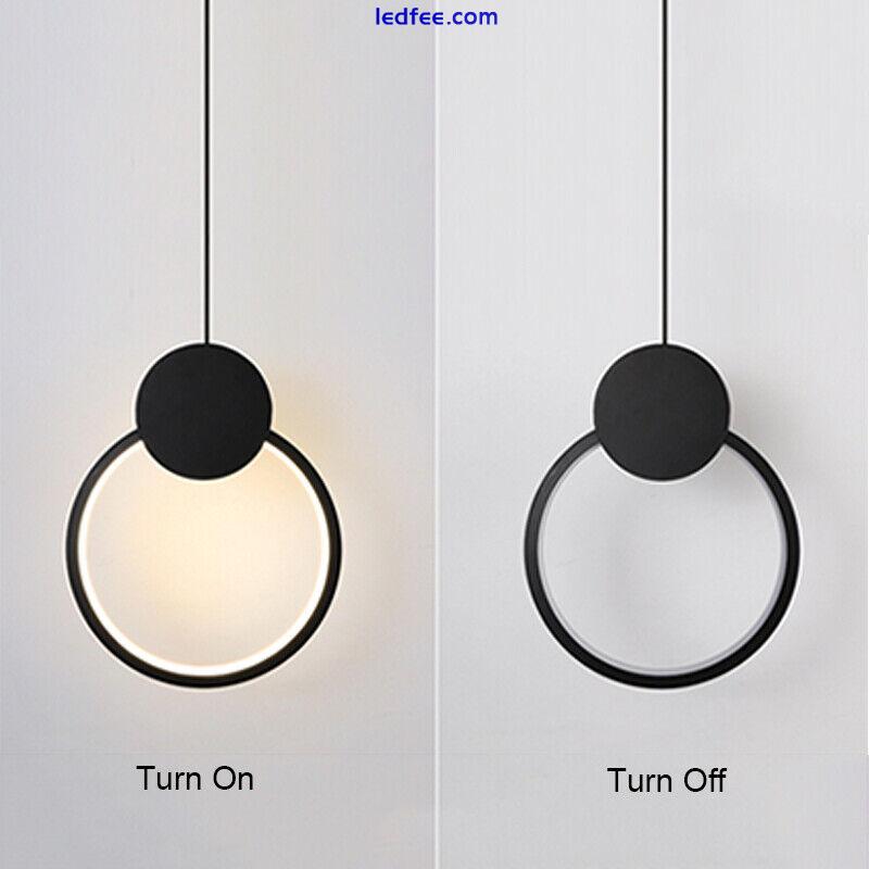 Black Pendant Light Kitchen Lamp LED Modern Ceiling Lights Bedroom Home Lighting 5 