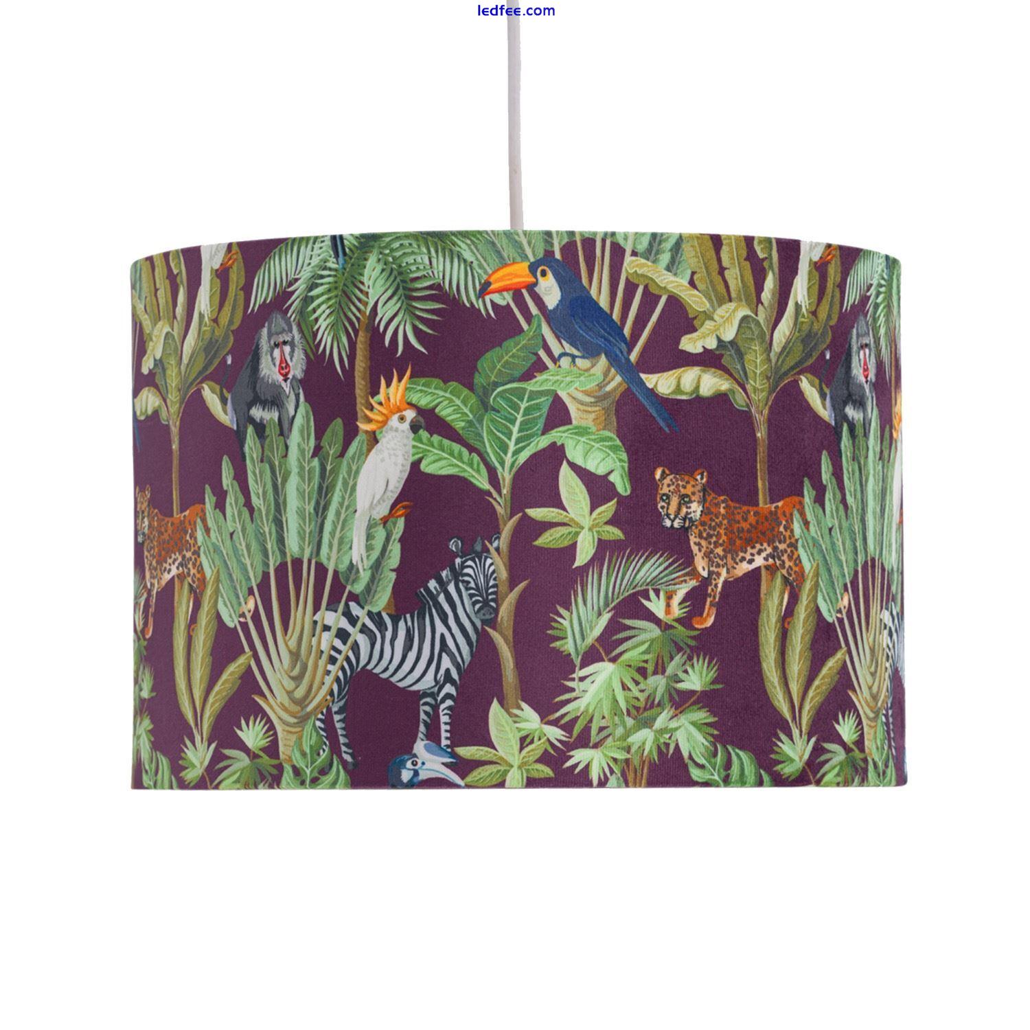 Safari Jungle Velvet 30cm Easy Fit Ceiling Lightshade Table Lamp Pendant Shade 0 