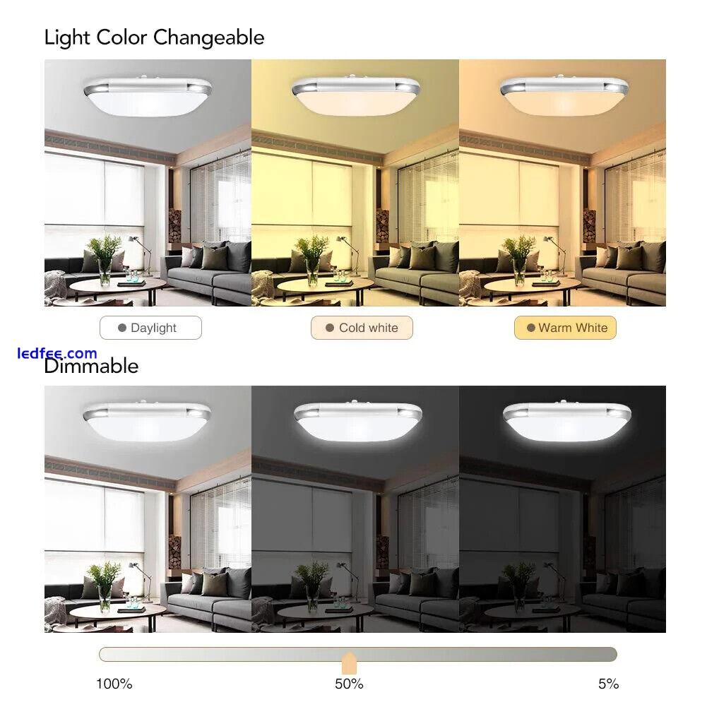 24W SOLIKU Modern LED Ceiling Light Dimmable with Remote 2000LM 1 