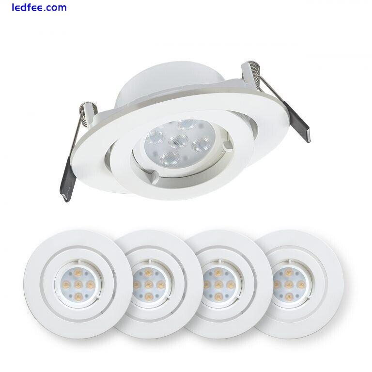 Recessed LED Downlight Kit 4PK - 5.5W Daylight Spotlight Ceiling Gimbal 0 