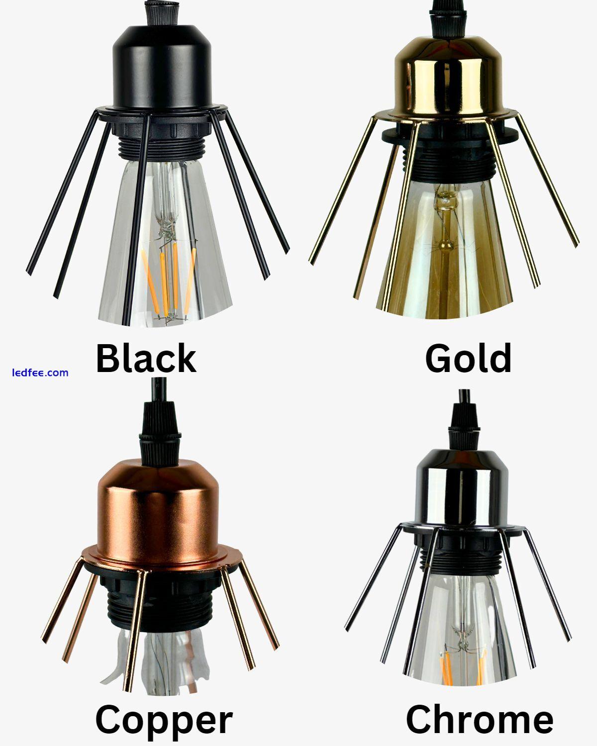 Industrial Metal Ceiling Lampshade Modern Geometric Cage Pendant light 0 