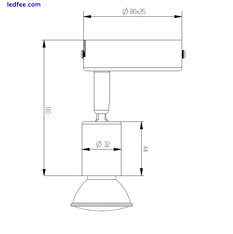 Ceiling Wall Mounted White Round Bar Base Kitchen Shop GU10 LED 1 3 4 Spot Light 0 