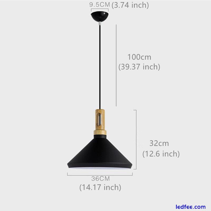 Wood Pendant Light Office LED Lighting Kitchen Modern Ceiling Lights Bar Lamp 0 