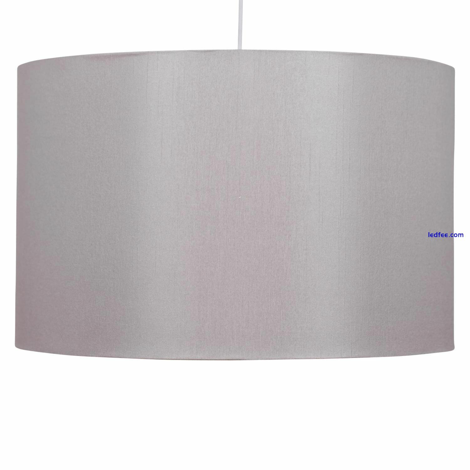 Modern Grey and Copper Easy Fit Ceiling Light Shade 30cm Faux Silk Shade 3 