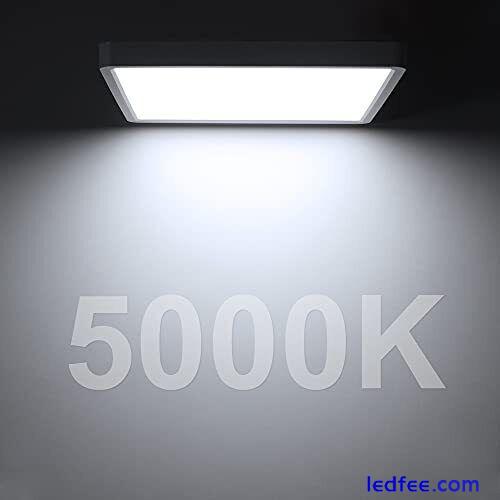 LED Flush Mount Ceiling Light Fixture 5000K Daylight White 12inch 24W 3200LM 2 