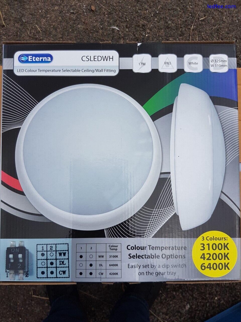 Eterna CSLEDWH Carina 17w LED Tri-Colour Bulkhead White 1250-1300Lm *NEW* 0 