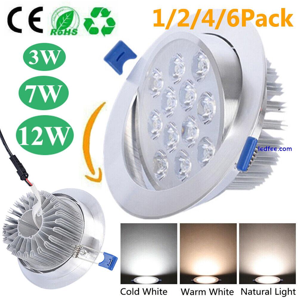 3W 7W 12W Recessed LED Ceiling Downlight Round Recessed Spotlight Wall Lighting 0 
