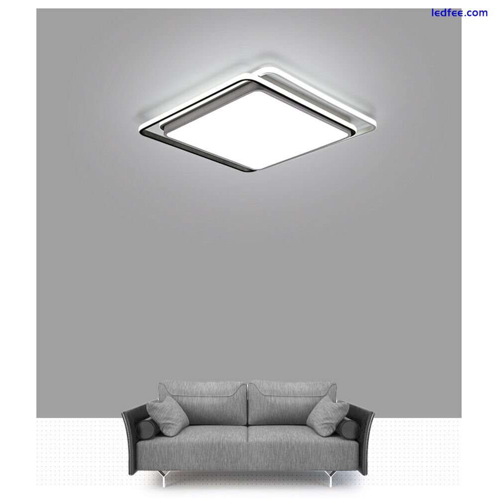 54W Acrylic LED Ceiling Light Square Chandelier Modern Ceiling Lamp Bedroom 110V 4 