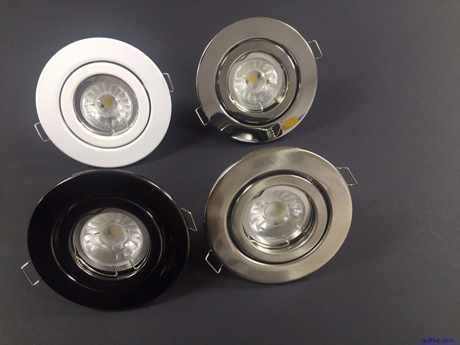 10 X Mains Directional Spotlight Downlight Ceiling GU10 Ceiling Spot LED HALOGEN 1 