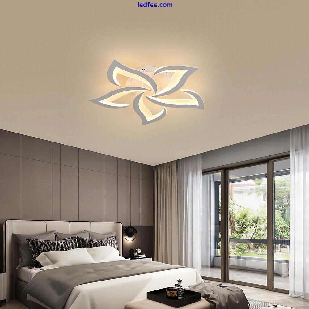 41W LED Ceiling Light Dimmable Modern Flower Chandelier APP Remote Bedroom 60cm 4 