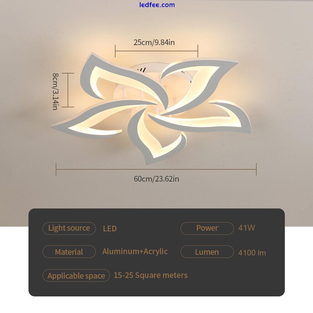 41W LED Ceiling Light Dimmable Modern Flower Chandelier APP Remote Bedroom 60cm 1 