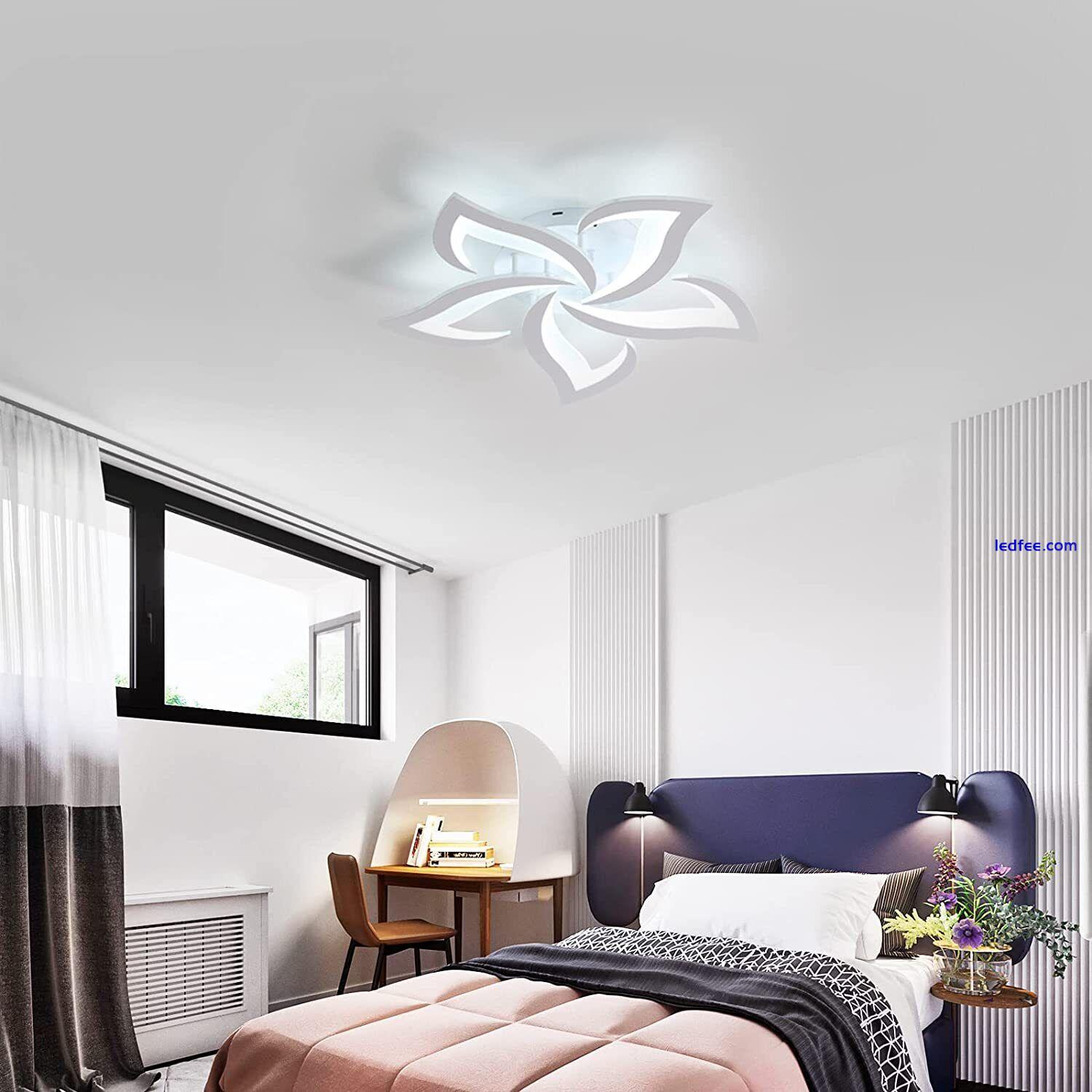 41W LED Ceiling Light Dimmable Modern Flower Chandelier APP Remote Bedroom 60cm 3 