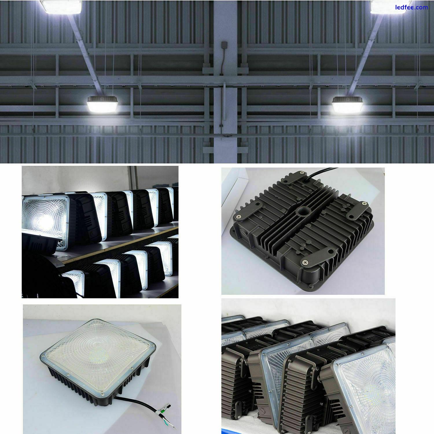 LED Canopy Light 45W 70W Gas Station Carport Ceiling Lights 5000K White 3 