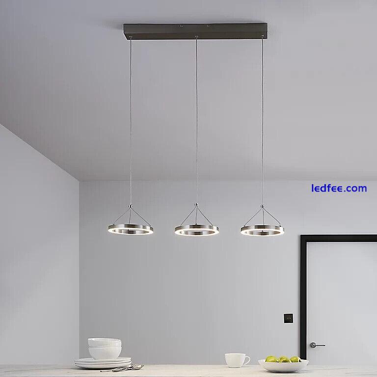 GoodHome Taphao Chrome Effect 3 Lamp Pendant LED Ceiling Light Silver - Open Box 0 