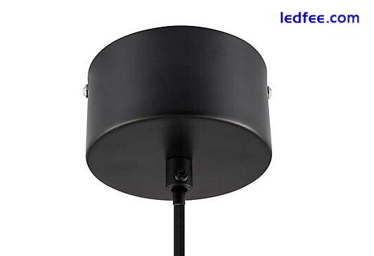 GoodHome Heyka Large Black Pendant Geometric ceiling light (Dia)1200mm 3 