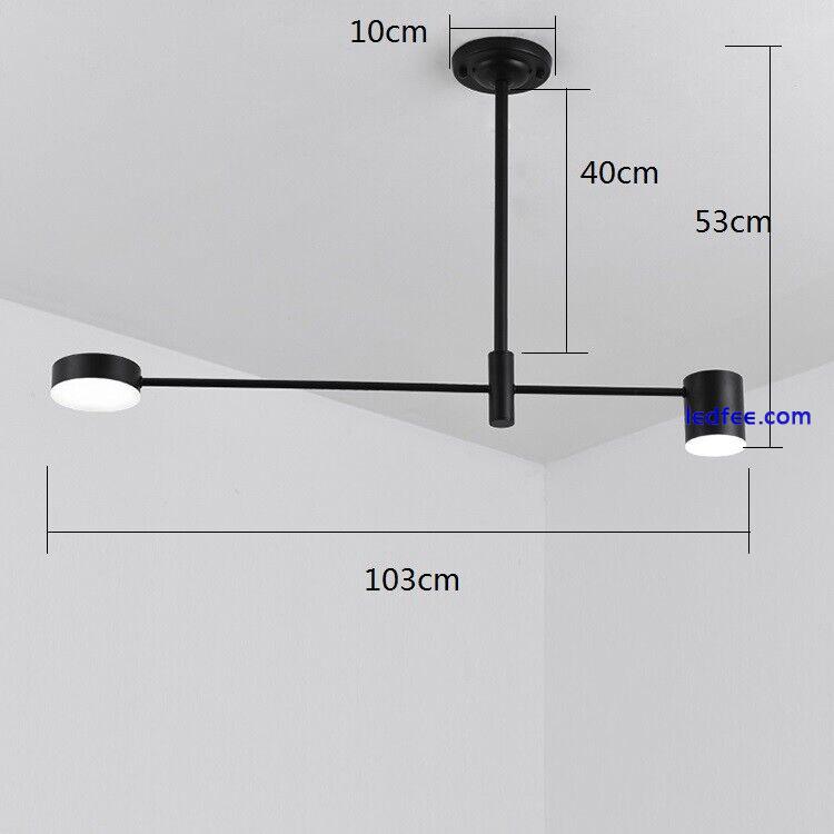 Black Pendant Light LED Chandelier Lighting Modern Ceiling Lamp Kitchen Lights 0 