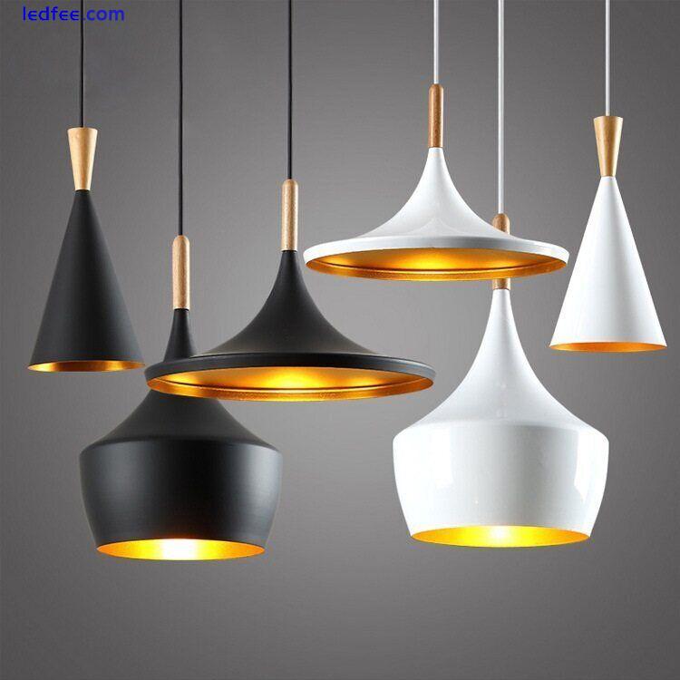 Hanging White Ceiling Metal Pendant Shade Light Retro Vintage Industrial Lamp 3 