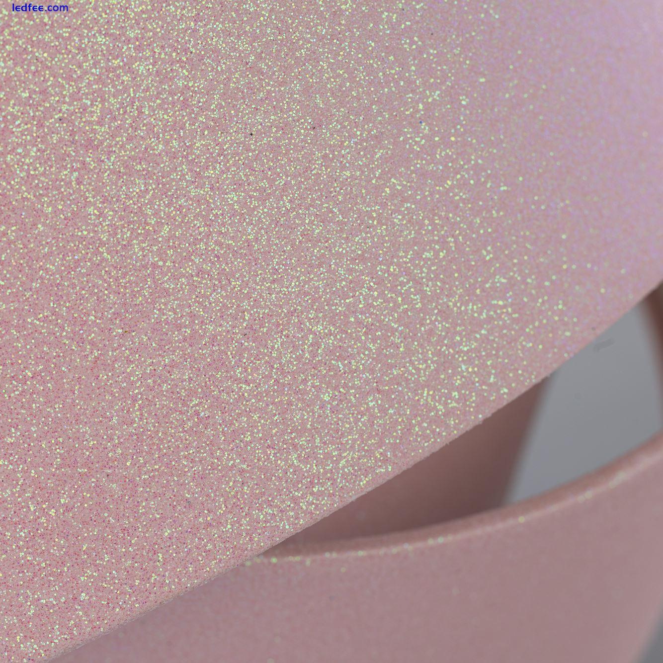 Modern Pink Glitter Twist Easy Fit Ceiling Lightshade Pendant Shade Bedroom 2 
