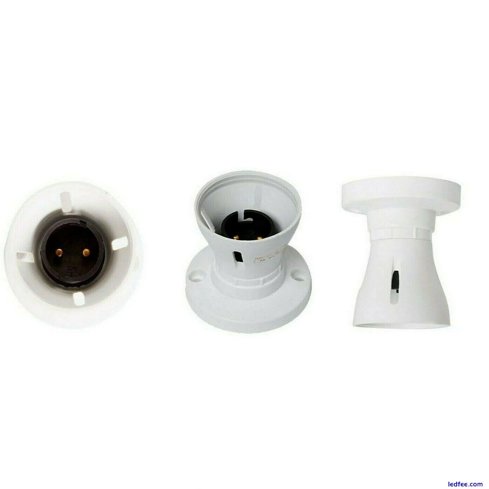 BC Light Bulb Socket Lamp Fitting Batten White Ceiling Lamp holder B22 4 