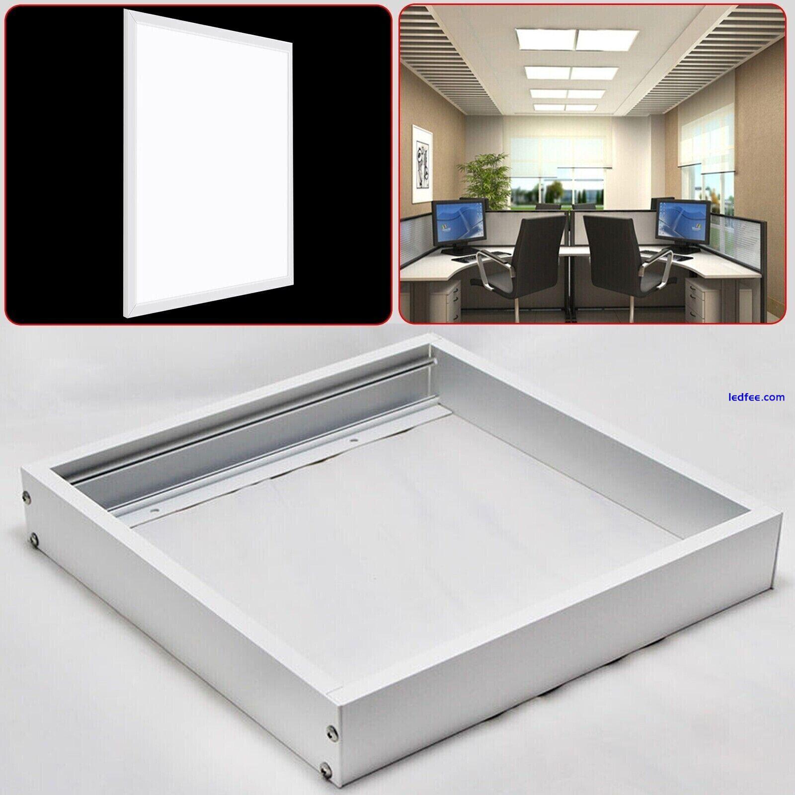 Ceiling Light Panel Surface Mount Frame Kit 600x600mm For Flat LED Lamp White UK 1 