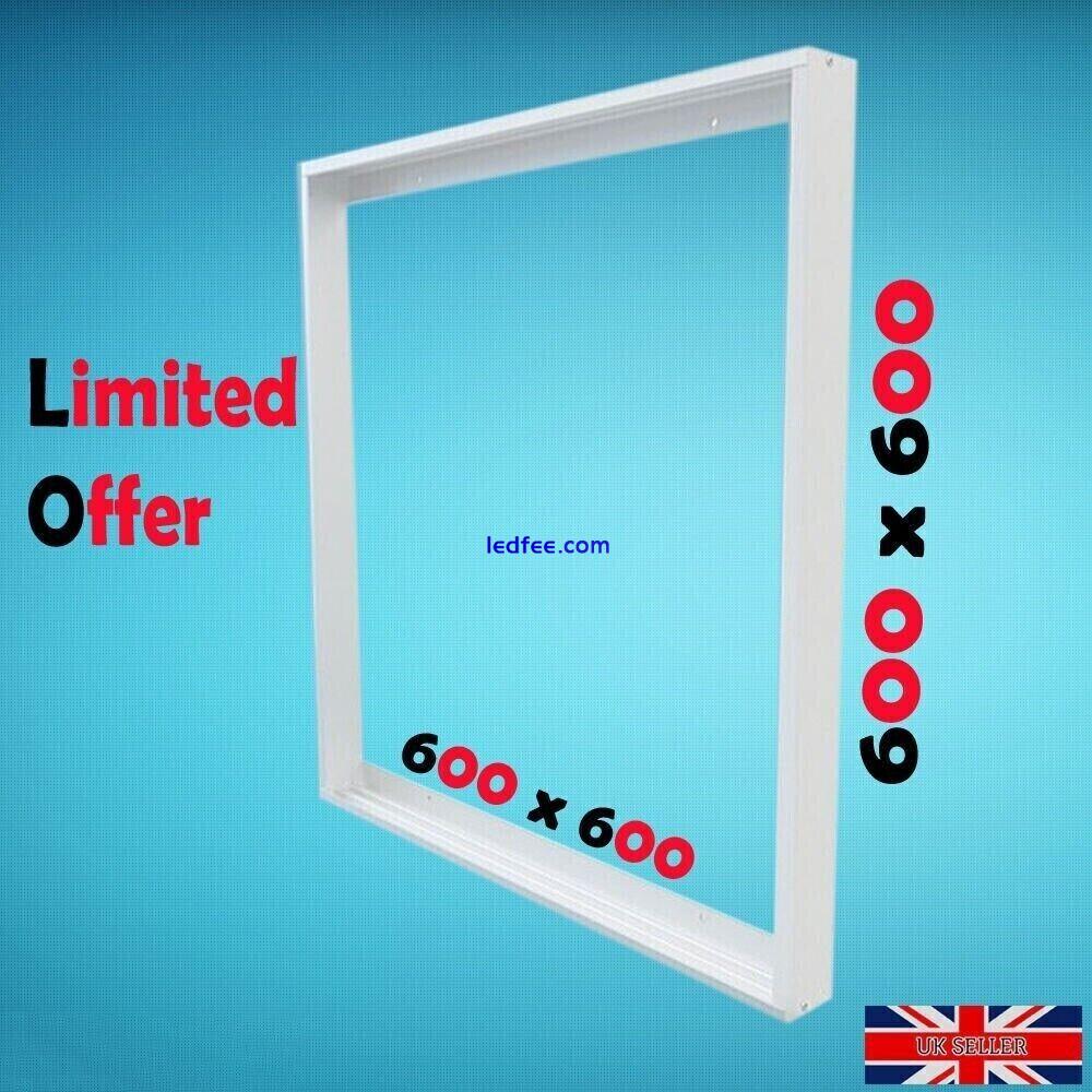 Ceiling Light Panel Surface Mount Frame Kit 600x600mm For Flat LED Lamp White UK 2 