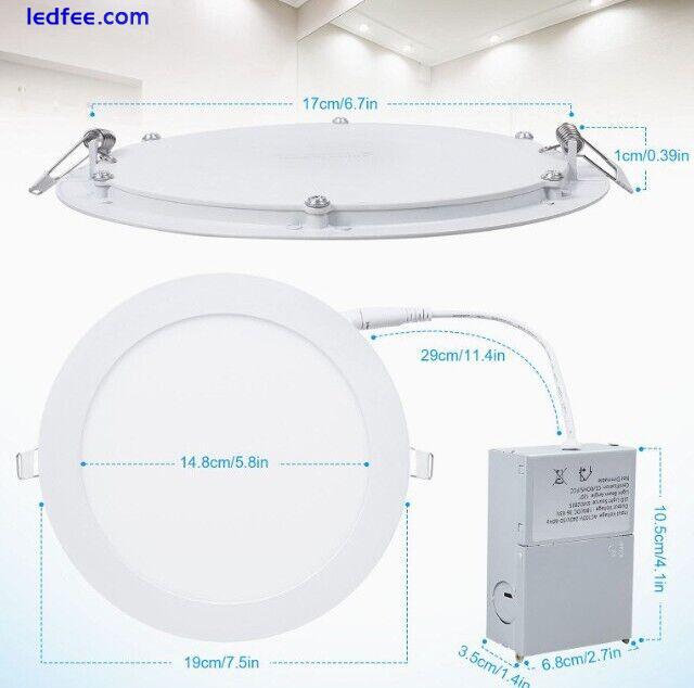Esbaybulbs 7 Inch Ultra-Thin LED Recessed Ceiling Light with Junction Box 4500K  4 