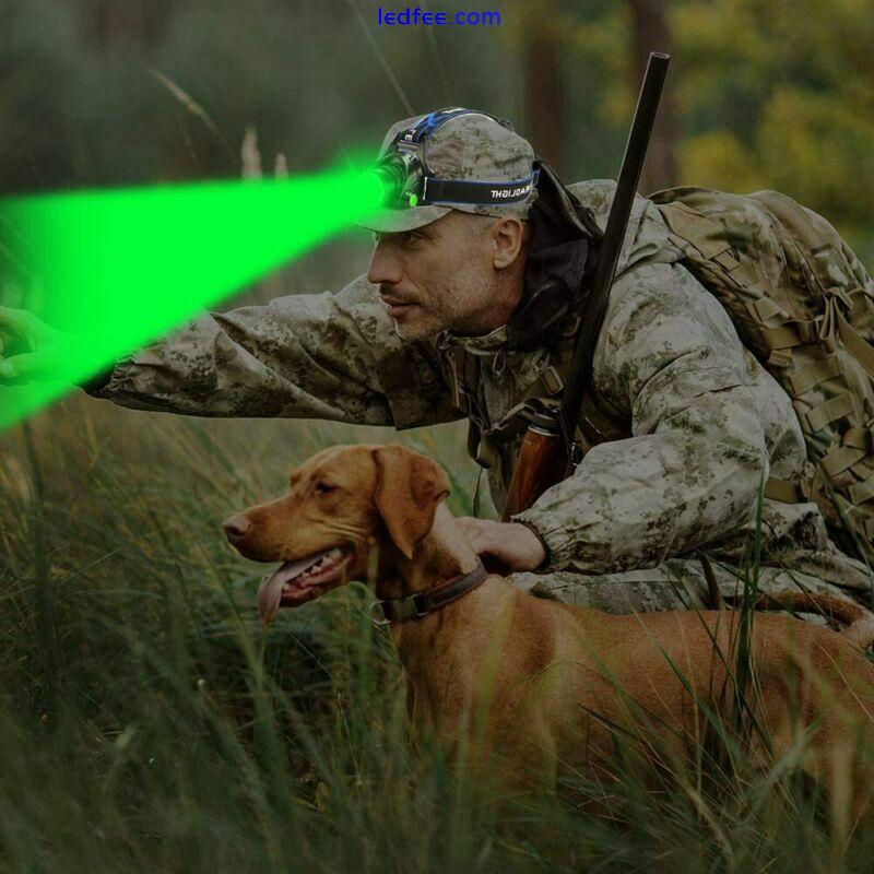 Red/Green/UV LED Hunting Headlamp Head Light Torch Night Coyote Hog Night Vision 1 