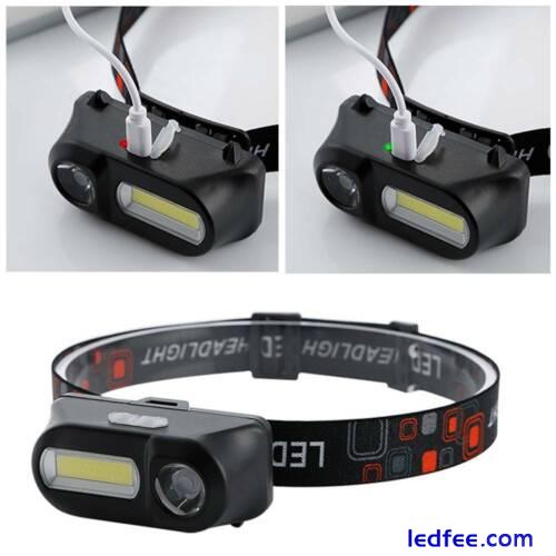 Bright 30000LM Waterproof Headlight USB Rechargeable LED Headlamp Head Torch 5 