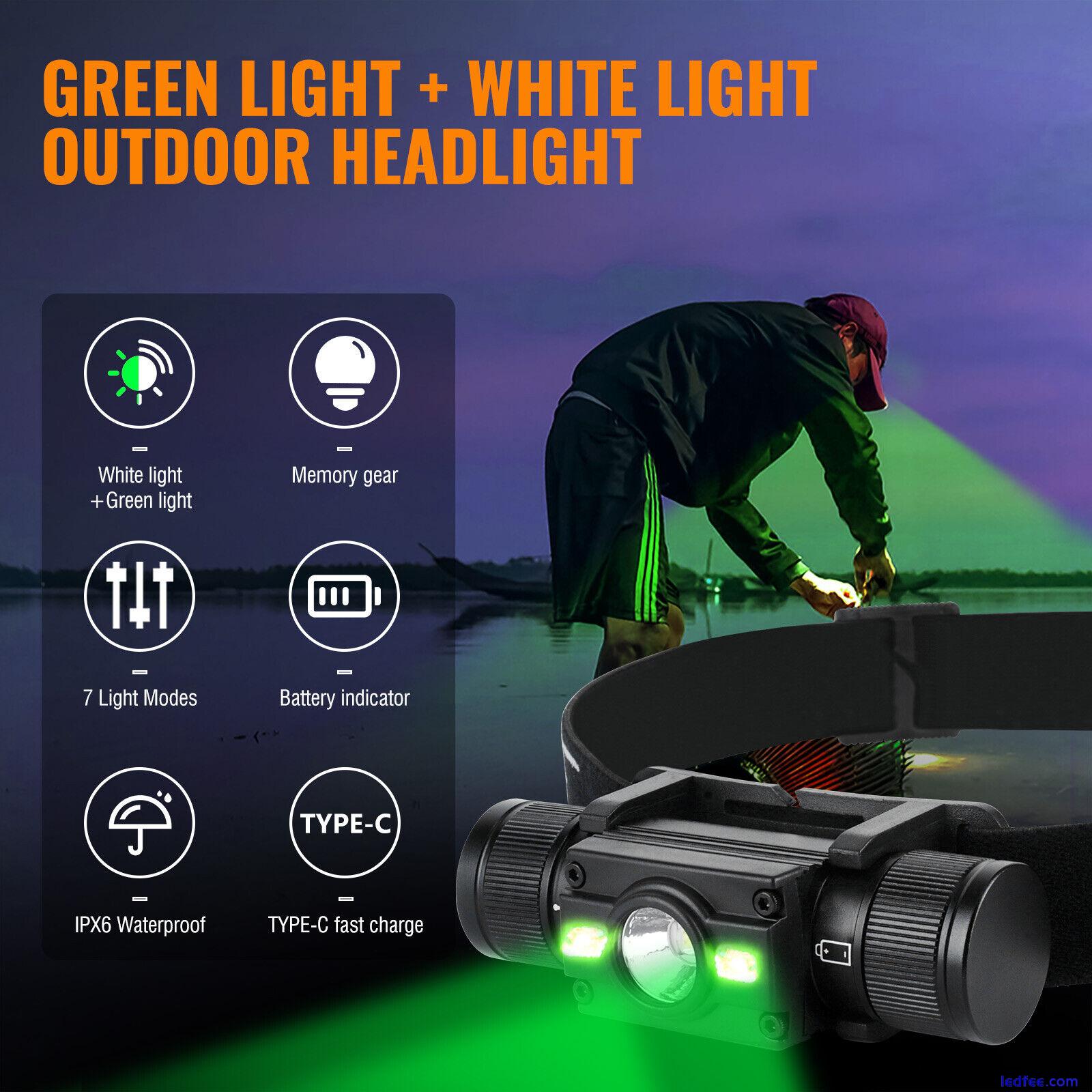 BORUiT LED Headlamp Head Torch Rechargeable Light Lamp Headlight Camping Hiking 1 