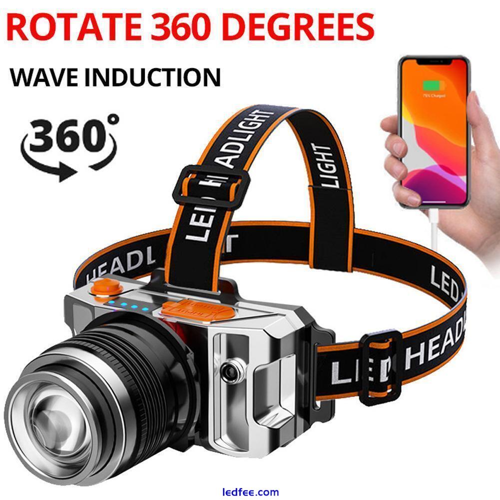 Super Bright 990000LM LED Headlamp Headlight Zoomable Lamp A Torch Head A9K6 5 