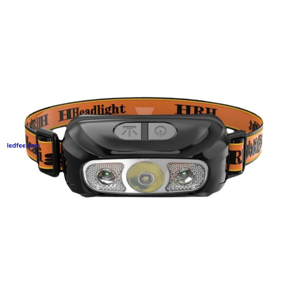 Super Bright Head Torch Waterproof LED Headlight USB Headlamp Rechargeable W7K3 4 